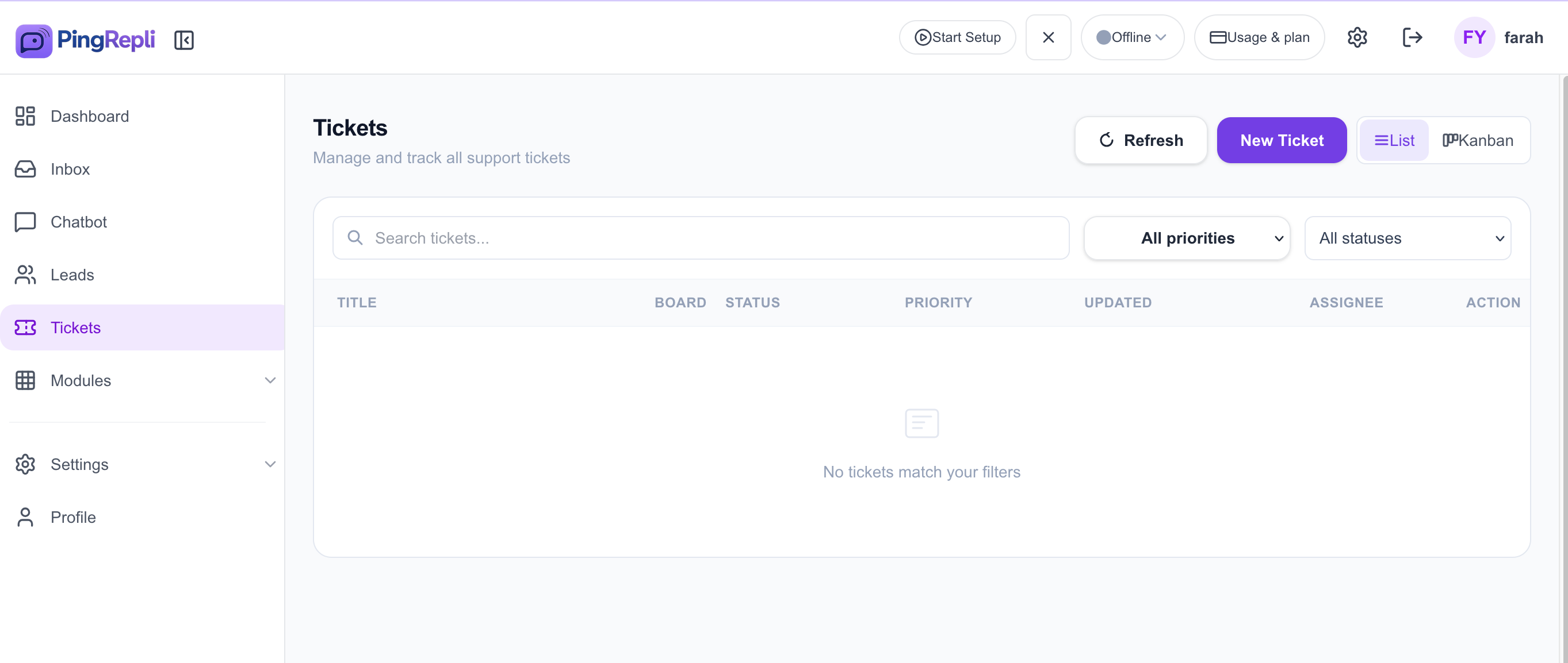 Company Info settings page.